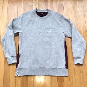 Stüssy Sweatshirt w/ Maroon Back & Side Zip